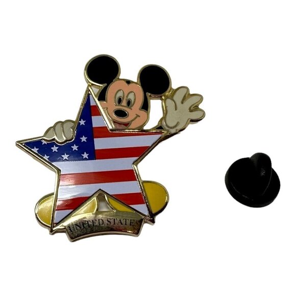 Disney Mickey Flag Series Trading Pin American Flag Star United States 7920 USA - Picture 6 of 9